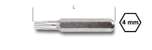 Beta 1256RTX Csavarhúzóbetét 4 mm Tamper Resistant Torx®-csavarokhoz