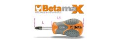   Beta 1299N/PZ Extra rövid csavarhúzó Pozidriv®- és Supadriv®-csavarokhoz