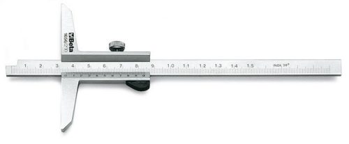 Beta 1656 Mélységmérő rozsdamentes acélból, tokban, pontosság 0.02 mm