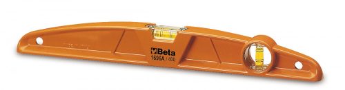 Beta 1696A Vízmérték présöntött alumíniumból, 1 mérőfelület, 2 törésbiztos libellával, pontosság: 1 mm/m