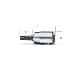   Beta 900TX 1/4"-os Torx®-imbusz dugókulcs, krómozott, fekete hegyek