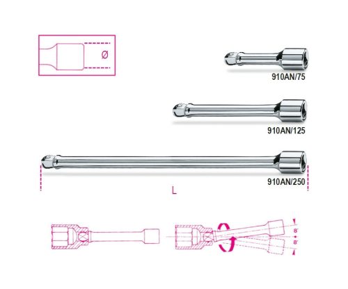 Beta 910AN 3/8”-os gömbvégű toldó