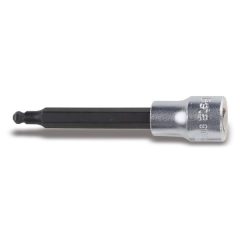   Beta 910BP hatlapfejű külső dugókulcs gömbölyű véggel 3/8" belső négyszöggel krómozott - barnított betétek