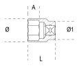 Beta 910B 3/8"-os Tizenkétszögű dugókulcs
