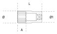 Beta 910FTX/L 3/8"-os Hosszú dugókulcs Torx®-csavarokhoz