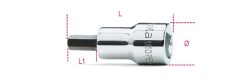  Beta 910PE 3/8"-os imbusz-dugókulcs, krómozott, fekete heggyel