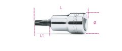   Beta 910TX 3/8"-os torx® imbusz-dugókulcs, krómozott, fekete hegy 