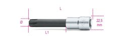   Beta 920ES 1/2"-os speciális imbusz-dugókulcs, krómozott, fekete hegy