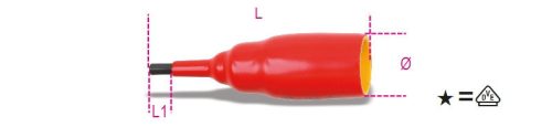 Beta 920MQ/PE 1/2"-os Imbusz-dugókulcs, szigetelt