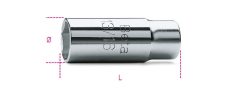Beta 956C 1/2”-os gyertya-dugókulcs, krómozott, hatlapú