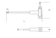 Beta 97TTX 50 T-szárú Torx®-imbuszkulcs, műanyag markolattal, krómozott, fekete hegyek