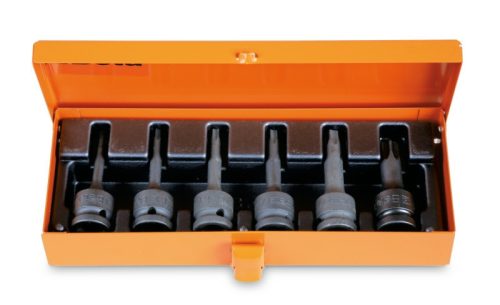 Beta 720TX/C6 6-részes gépi Torx® dugókulcs készlet fémdobozban 1/2"-os