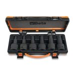 Beta 728ME/C6 6 db gépi dugókulcs hatlapfejű csavarokhoz fémdobozban merev hőformált tálcában Beta 728ME/C6 6 db gépi dugókulcs hatlapfejű csavarokhoz fémdobozban merev hőformált tálcában