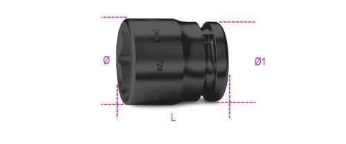 Beta 728AS 3/4" gépi dugókulcs, foszfátozott, colos kivitel