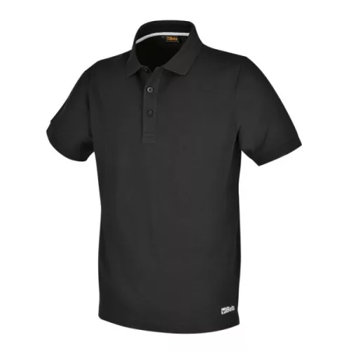 Beta 7552N Három gombos pólóing, piqué pamut, 200 g/m2, fekete