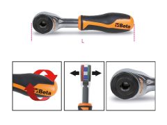 Beta 860/58 Betéttartó racsni forgó markolattal 1/4"
