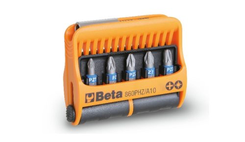 Beta 860PHZ/A10 10 csavarhúzóbetét és mágneses betéttartó, műanyag dobozban 