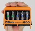 Beta 860TX/A10 10 csavarhúzóbetét és mágneses gyorslazítású betéttartó, műanyag dobozban