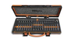   Beta 867/C38 38 RIBE® betétből álló készlet 10 mm hatlapfejű csatlakozóval és 1 csuklós T betéttartóval lágy hőformázott tálcán és lemezdobozban