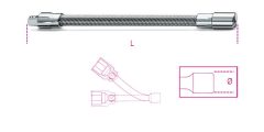 Beta 900FL 150 flexibilis toldó, krómozott 1/4"-os
