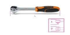   Beta 910/55 3/8”-os irányváltós racsni, 72 fogú, krómozott