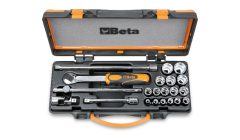 Beta 910A/C16Q 16 dugókulcs és 5 tartozék fémdobozban 
