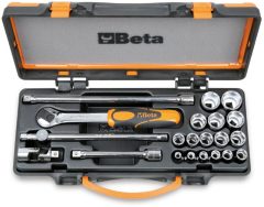 Beta 910A/C16 16 dugókulcs és 5 tartozék fémdobozban 