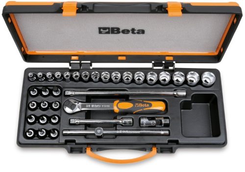 Beta 910A/C29 17 dugókulcs 12 csavarhúzó-dugókulcs és 5 tartozék fémdobozban 
