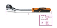   Beta 920/56A 1/2”-os csuklós irányváltós racsni, 72 fogú, krómozott