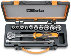   Beta 920AS/C10 10 tizenkétszögű dugókulcs és 2 tartozék fémdobozban
