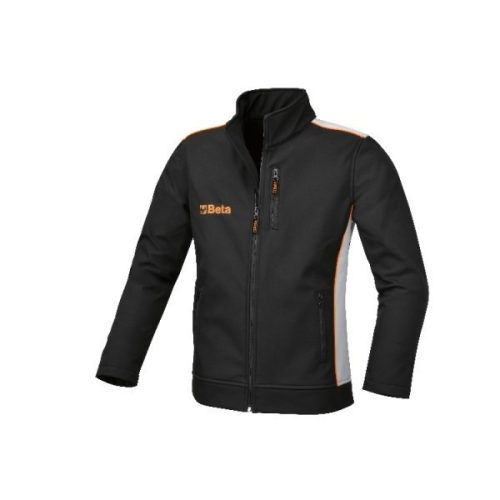 Beta 9500TL Softshell, 100% poliészter szövet 320 g, háromrétegű mikroszálas külső, középső vízhatlan és szellőző membrán, polár belső