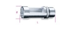   Beta 960S 22 1/2”-os nyitott porlasztócsúcs kiszedő dugókulcs, krómozott, tizenkétszögű