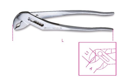 Beta 1048INOX ​Zártkapcsos állítható csipesz, rozsdamentes acélból