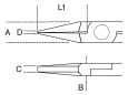 Beta 1171BM Elektronikai laposfogó, polírozott bimateriális szár
