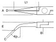 Beta 1172BM/P Hajlított elektronikai laposfogó, hosszított kivitel, polírozott bimateriális szár
