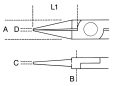 Beta 1173BM Elektronikai kerekcsőrű fogó, rövid kivitel, bimeteriális szár