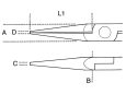 Beta 1177BM Elektronikai félkerekcsőrű fogó, hosszított kivitel bimateriális szár