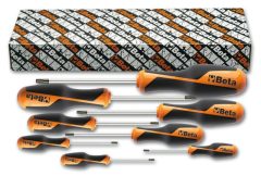   Beta 1268RTX/S8 Imbusz-csavarhúzókészlet markolattal Tamper Resistant Torx® csavarokhoz, 8 darabos