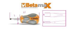   Beta 1290N Extra rövid csavarhúzó hasítottfejű csavarokhoz