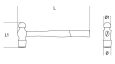 Beta 1377 Gömbfejű lakatos kalapács, amerikai modell, fanyéllel