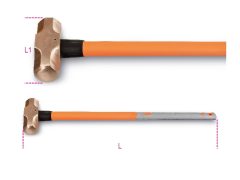   Beta 1381BA/PL Szikramentes hosszú nyelű ráverő kalapács, műanyag nyéllel