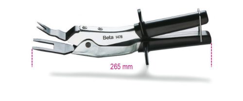 Beta 1478 Áttételes kárpitpatent kiszedő fogó, krómozott, PVC-bevonatú szárral