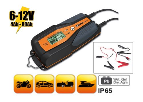 Beta 1498/4A 6-12 V autó-motor elektronikus akkumulátortöltő