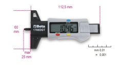 Beta 1706DGT Digitális gumiprofil-mélységmérő