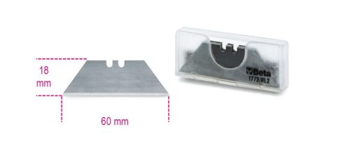 Beta 1772RL/2 Egyenes hosszított tartalékpenge a 1772R,1772H,1774,1777BMT, 1777T típusú késhez 10 darabos egységcsomagban