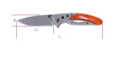   Beta 1778V18 Behajtható pengéjű kés alumínium nyél • tokban