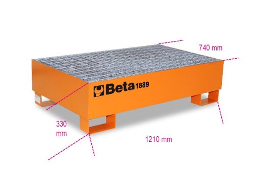 Beta 1889 Acél hordótartó 2 db 200 literes hordó szállítására és raktározására