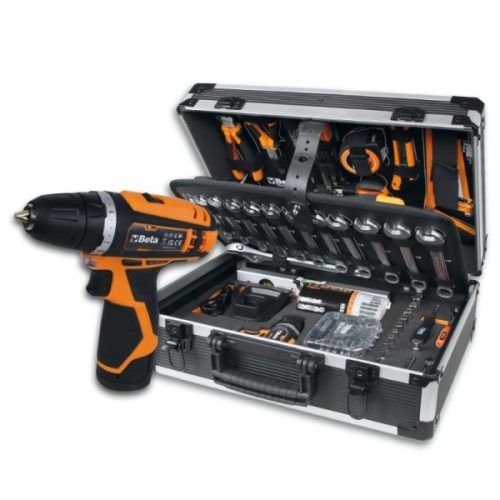 Beta Worker 2056E 12V 147 darabos szerszámkészlet és 12V fúrótáskában, általános karbantartáshoz