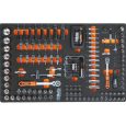 Beta Worker 2400S-XLR9/E-XL szerszámkocsi 487 r. szerszámkészlettel, piros színű