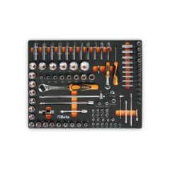   Beta MM100 EVA habszivacs tálca 1/4"-os és 1/2"-os hosszú dugókulcsokkal